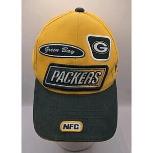 Green Bay Packers Puma ProLine Authentic Strapback Cap Hat Logo Patches
